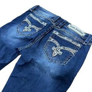 Rock Revival Loreen Jeans Size 30 Women's Mid Rise Bootcut Blue Denim